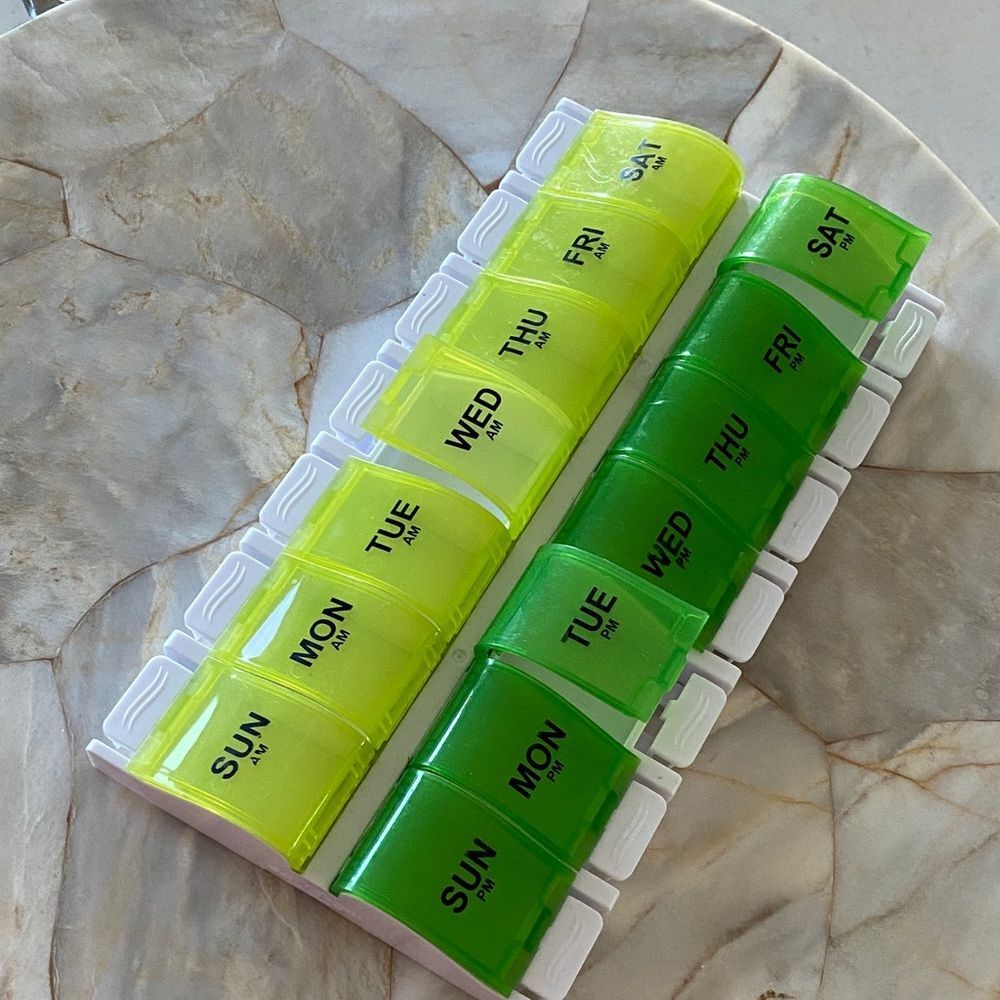 Weekly Pill Organizer with AM/PM‎ Compartments